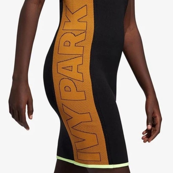 adidas Ivy Park Logo Dress knit black bodycon small nwt - Picture 3 of 9